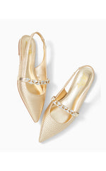 Tamara Slingback Shoe - Gold Metallic