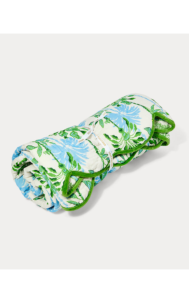 Reversible Cotton Throw - Coconut Swayin In The Breeze