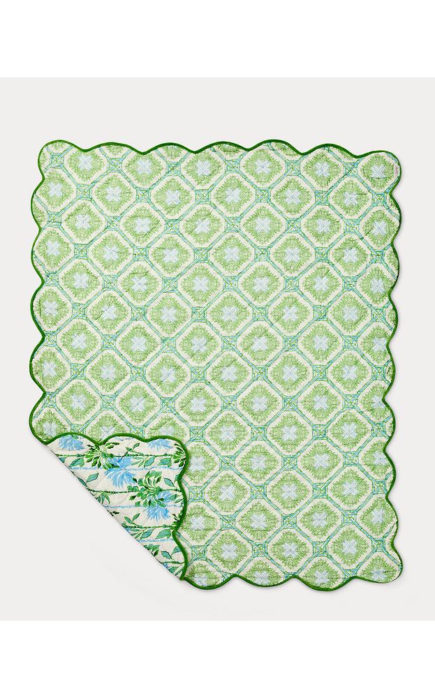 Reversible Cotton Throw - Coconut Swayin In The Breeze