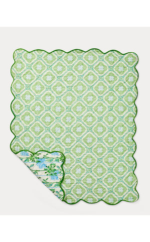 Reversible Cotton Throw - Coconut Swayin In The Breeze