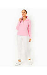 Eleni Pullover - Conch Shell Pink Butterfly Quilted Knit