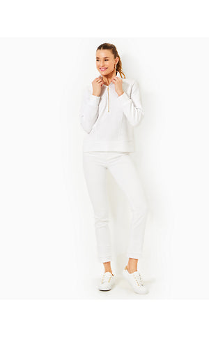 Eleni Pullover - Resort White Butterfly Quilted Knit