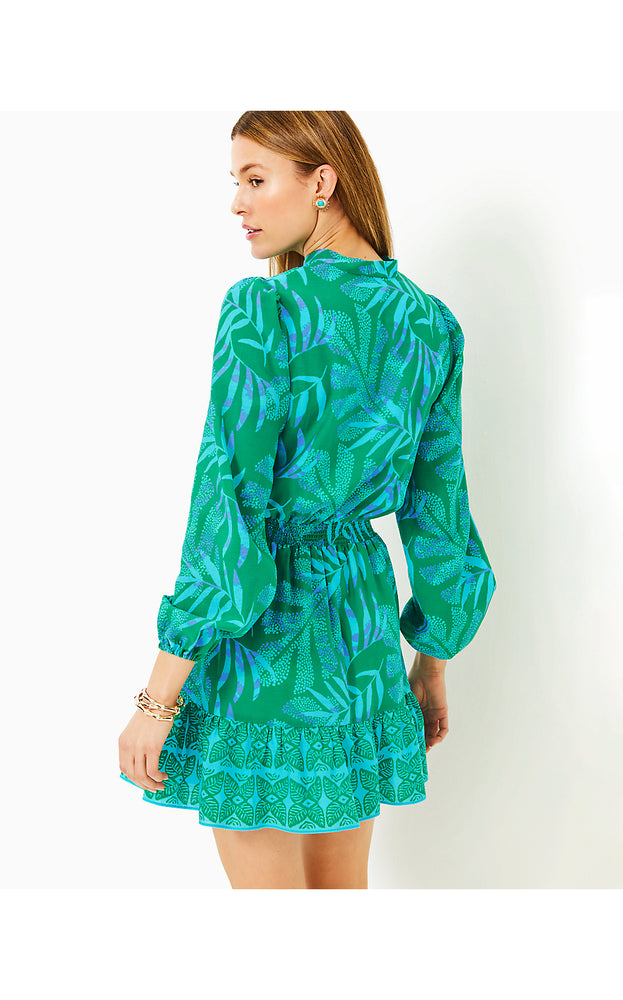 Axton Dress - Fiddle Leaf Green - Its A Jungle Out There Engineered Woven Dress