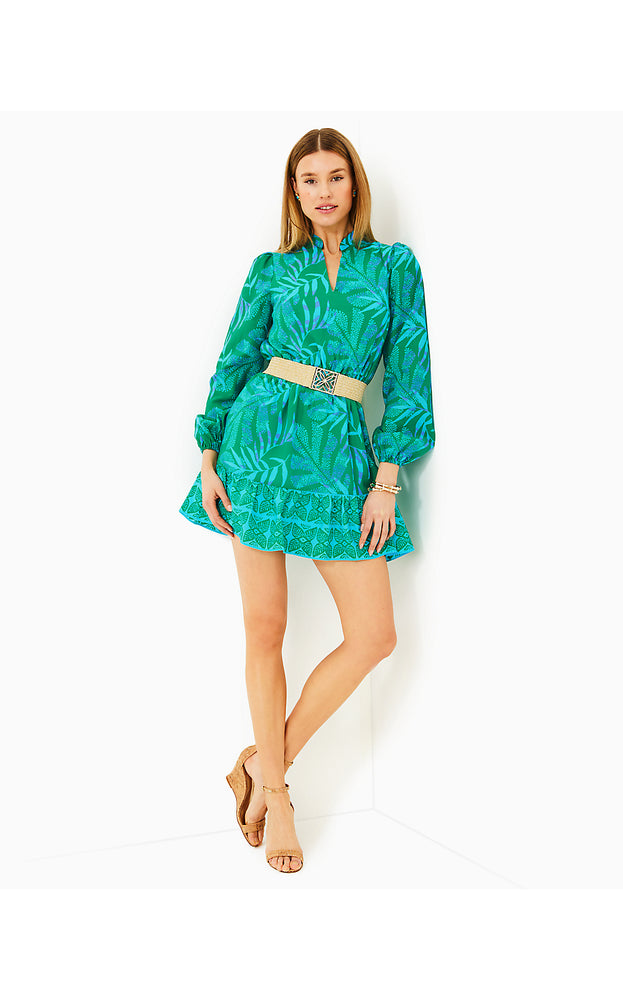 Axton Dress - Fiddle Leaf Green - Its A Jungle Out There Engineered Woven Dress