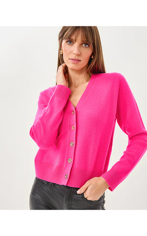 Tippery Cashmere Cardigan - Parigi Pink