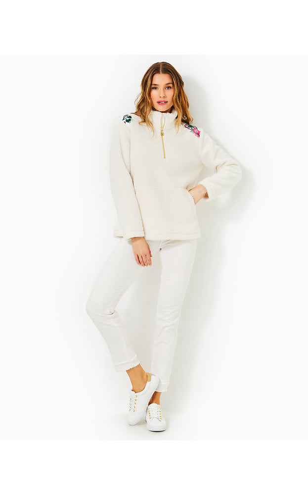 Wallen Sherpa Half Zip Jacket - Coconut