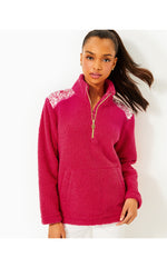 Wallen Sherpa Half Zip Jacket - Raspberry Rouge