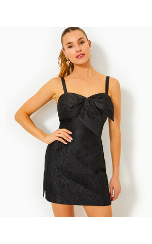 Kavia Skirted Romper - Noir Leaf An Impression Jacquard