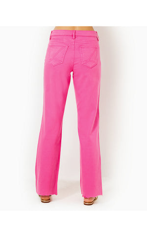 33" Aniston High Rise Straight Leg Jean - Passion Fruit Pink