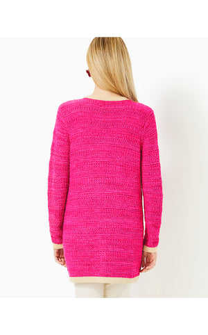 Tannery Sweater Set - Passion Fruit Pink - Moonlight Tweed