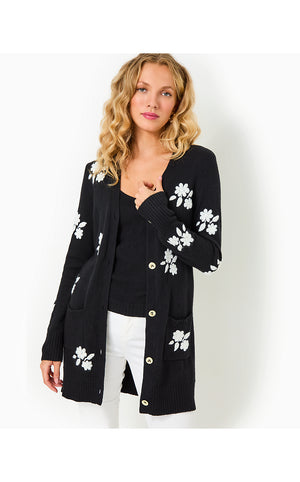 Leonette Sweater Set - Black Enchanted Floral Embroidery