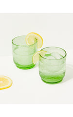 Bubble Drinking Glass - Green Grove