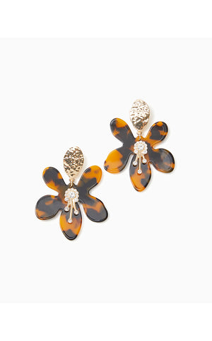 In A Flutter Earrings - Brown Tortoise