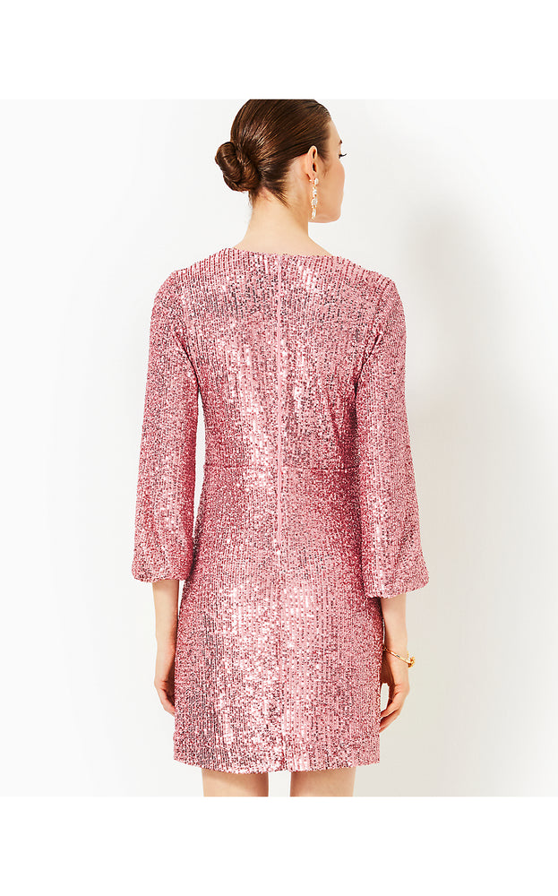 Estrella Sequin Dress - Conch Shell Pink Treasure Box Sequin