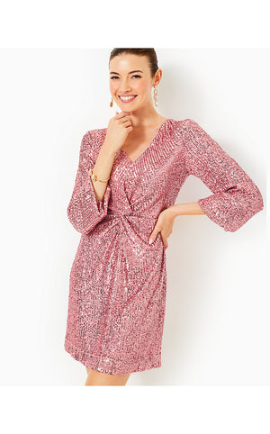 Estrella Sequin Dress - Conch Shell Pink Treasure Box Sequin