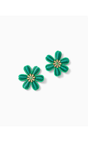 Petal Earrings - Fiddle Leaf Green