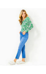 Etta Scoop Neck Long Sleeve Top - Fiddle Leaf Green Lil Escape Plan