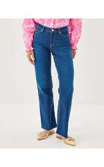 33" Aniston High Rise Straight Leg Jean - Medium Wash