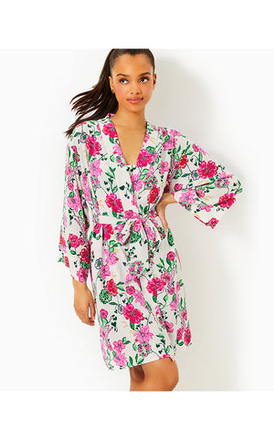 Zabel Silk Pajama Robe - Coconut Safari Sanctuary Pjs