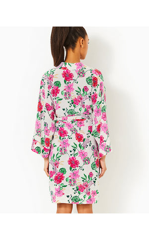 Zabel Silk Pajama Robe - Coconut Safari Sanctuary Pjs