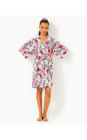 Zabel Silk Pajama Robe - Coconut Safari Sanctuary Pjs