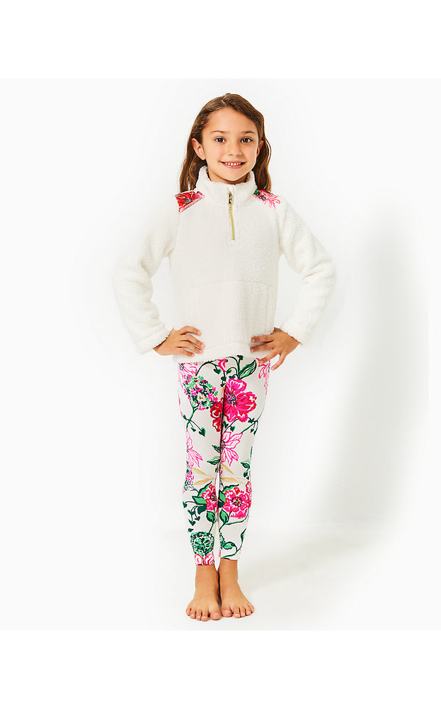 Girls Mini Wallen Half-Zip Sherpa - Coconut