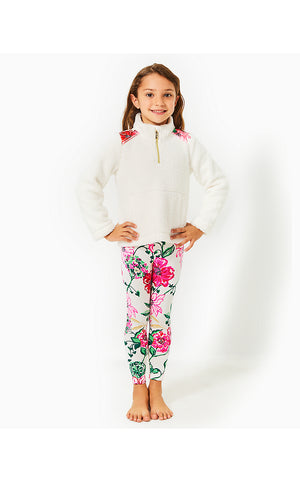 Girls Mini Wallen Half-Zip Sherpa - Coconut