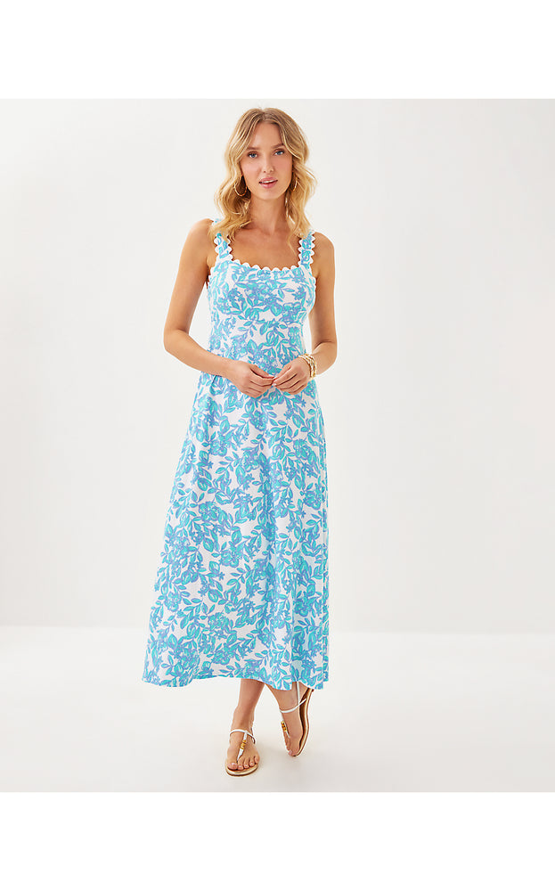 Dwyer Midi Dress - Jacaranda Blue - Simply The Zest