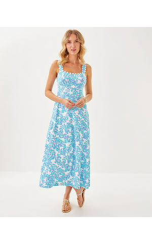 Dwyer Midi Dress - Jacaranda Blue - Simply The Zest