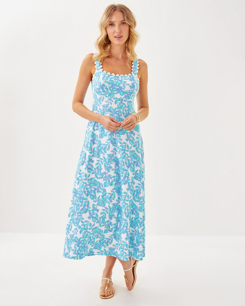 Dwyer Midi Dress - Jacaranda Blue - Simply The Zest