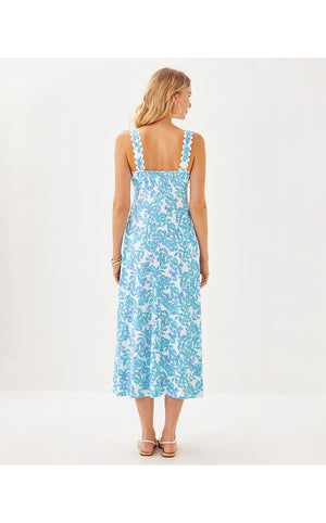 Dwyer Midi Dress - Jacaranda Blue - Simply The Zest