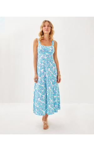 Dwyer Midi Dress - Jacaranda Blue - Simply The Zest