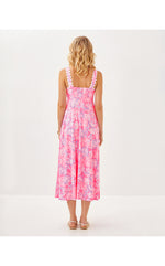 Dwyer Midi Dress - Rousseau Pink - Zen Garden