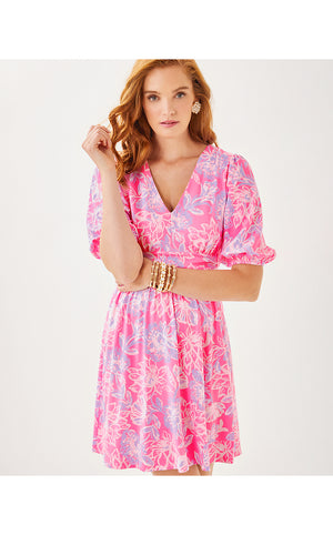 Brightan Dress - Rousseau Pink - Zen Garden