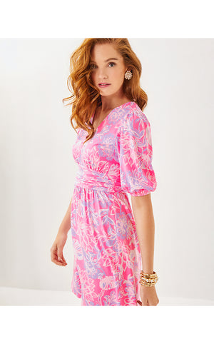 Brightan Dress - Rousseau Pink - Zen Garden