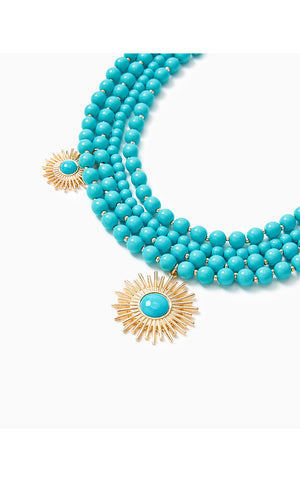 Sunshine Jungle Necklace - Breezy Aqua