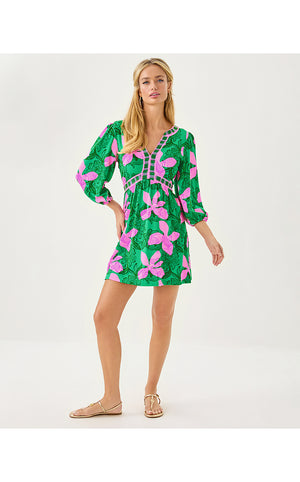 Wexlee Skirted Romper - Kitts Green Sunset Shadows Engineered
