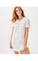 Camalie Lace Dress - Resort White - Flora Corded Lace