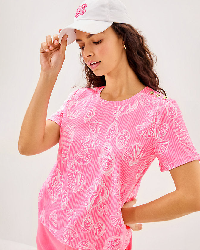 Barreto Knit Top - Rousseau Pink Cool As Shell