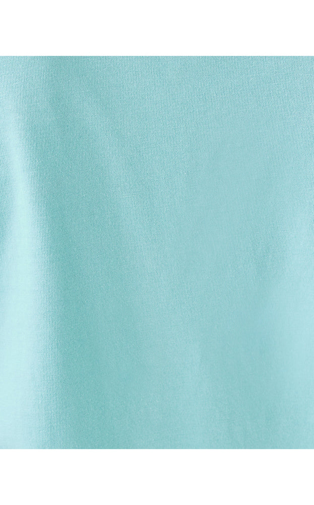 Clairmont Trimmed Knit Top - Fresh Water Blue