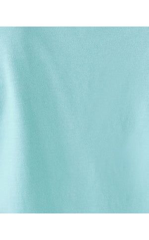 Clairmont Trimmed Knit Top - Fresh Water Blue