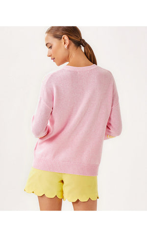 Tensley Sweater - Heathered Pink Muse - Fresh Squeezed Embroidery