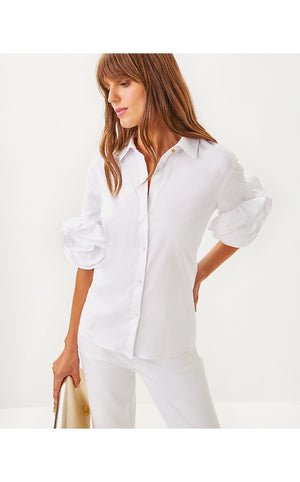 The Flower Lilly Shirt - Resort White