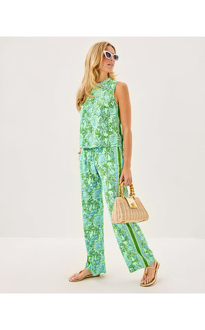 32" Bal Harbour Palazzo Pant - Cool Mint Catchin Rays Engineered