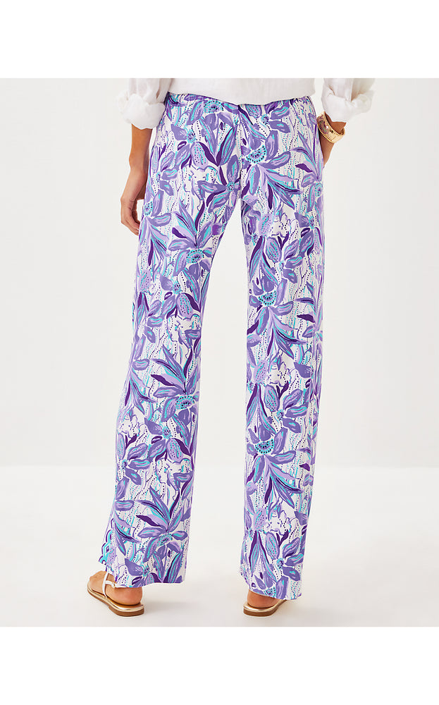 32" Bal Harbour Palazzo Pant - Tropicalia Purple Elephant In The Bloom Engineered Bottom