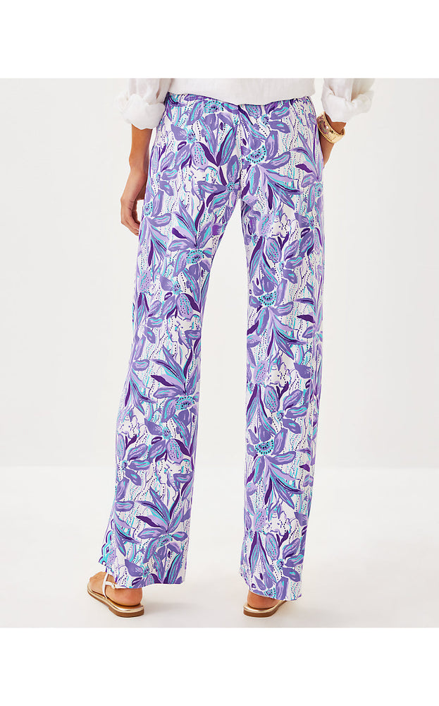 32" Bal Harbour Palazzo Pant - Tropicalia Purple Elephant In The Bloom Engineered Bottom