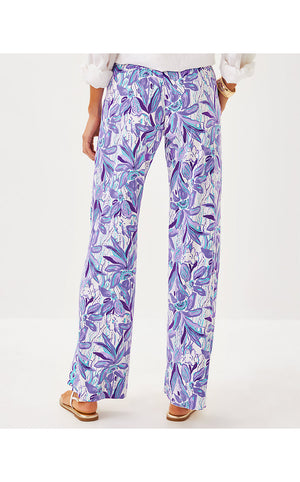 32" Bal Harbour Palazzo Pant - Tropicalia Purple Elephant In The Bloom Engineered Bottom