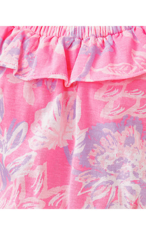 Girls Zetta Midi Dress - Rousseau Pink Zen Garden