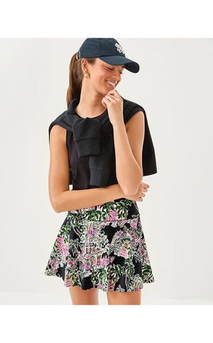 UPF 50+ Luxletic Barcelona High Rise Skort - Onyx PB Anniversary Toile