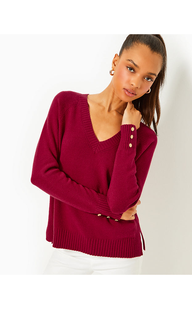 Kaycee Sweater - Malbec Red